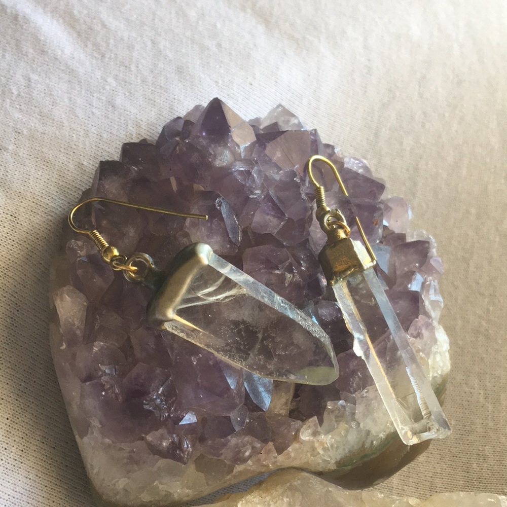 Clear Quartz Earrings!
